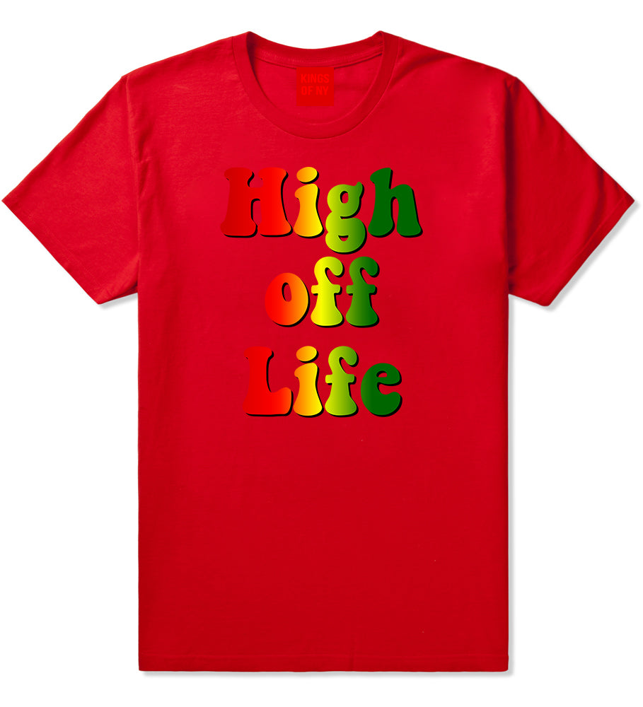 High Off Life Mens T-Shirt Red by Kings Of NY