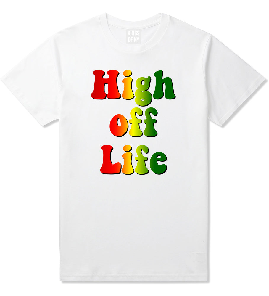 High Off Life Mens T-Shirt White by Kings Of NY