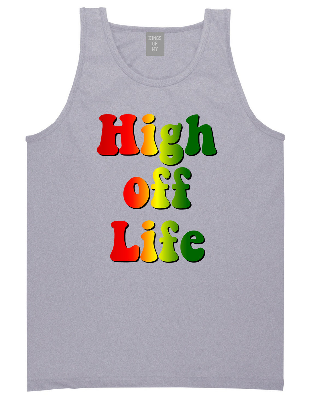 High Off Life Mens Tank Top Shirt Grey by Kings Of NY