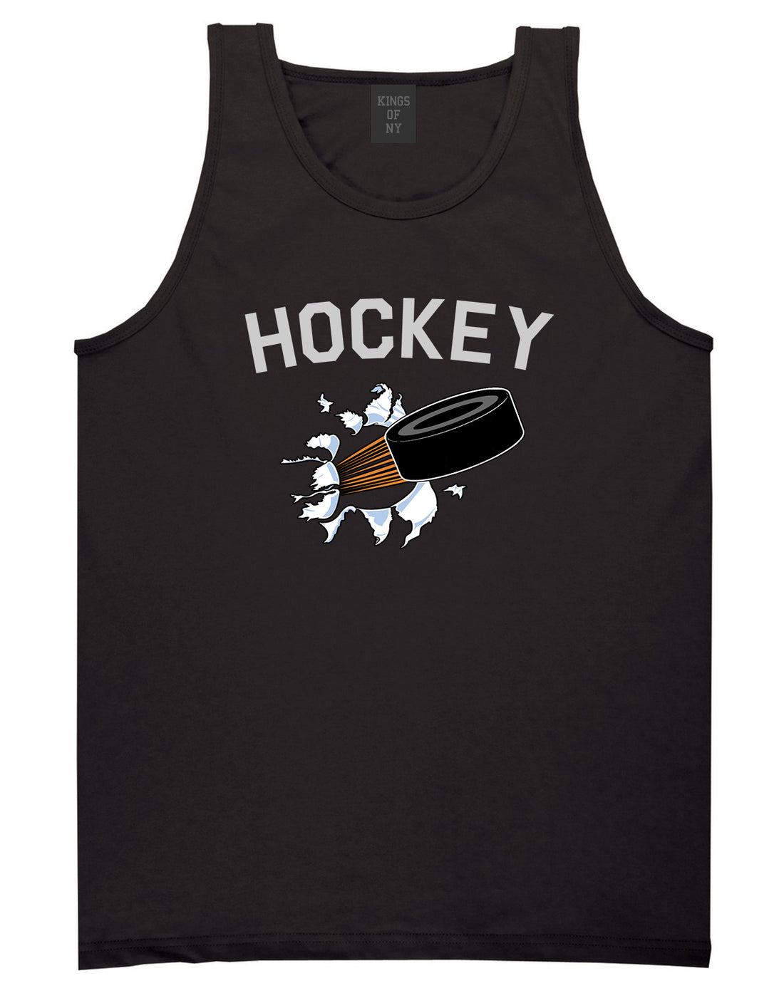 Hockey Goalie Puck Mens Tank Top Shirt Black
