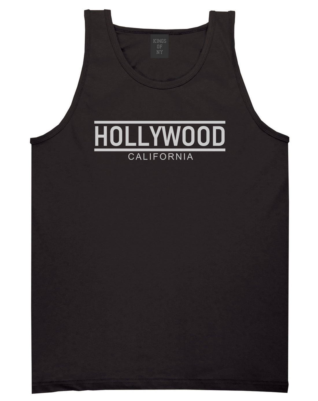 Hollywood California City Lines Mens Tank Top T-Shirt Black