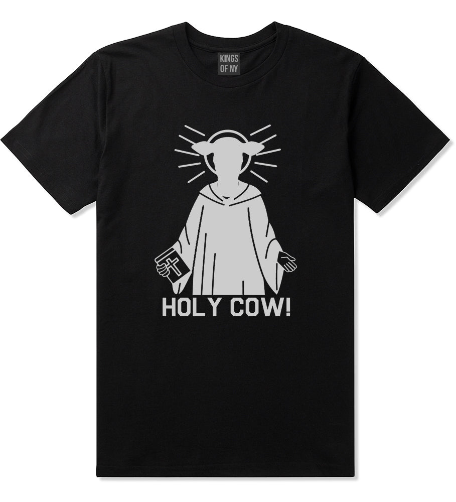 Holy Cow Funny Mens T Shirt Black
