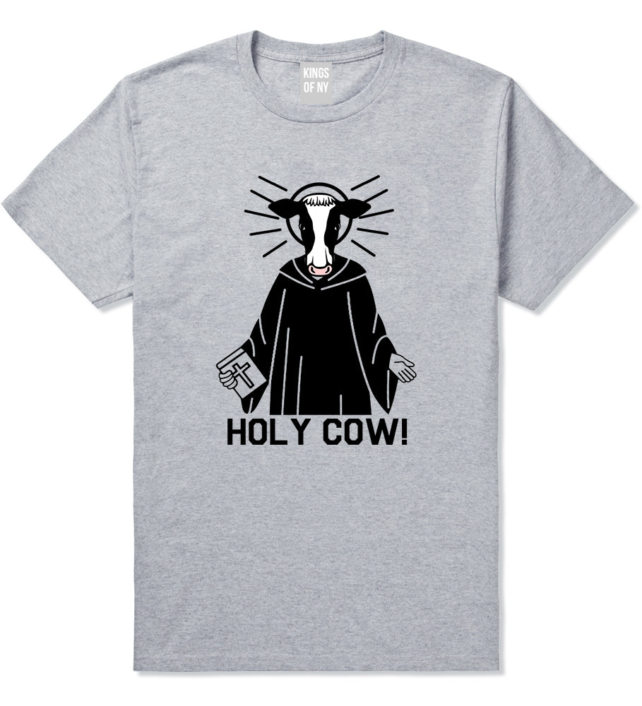 Holy Cow Funny Mens T Shirt Grey