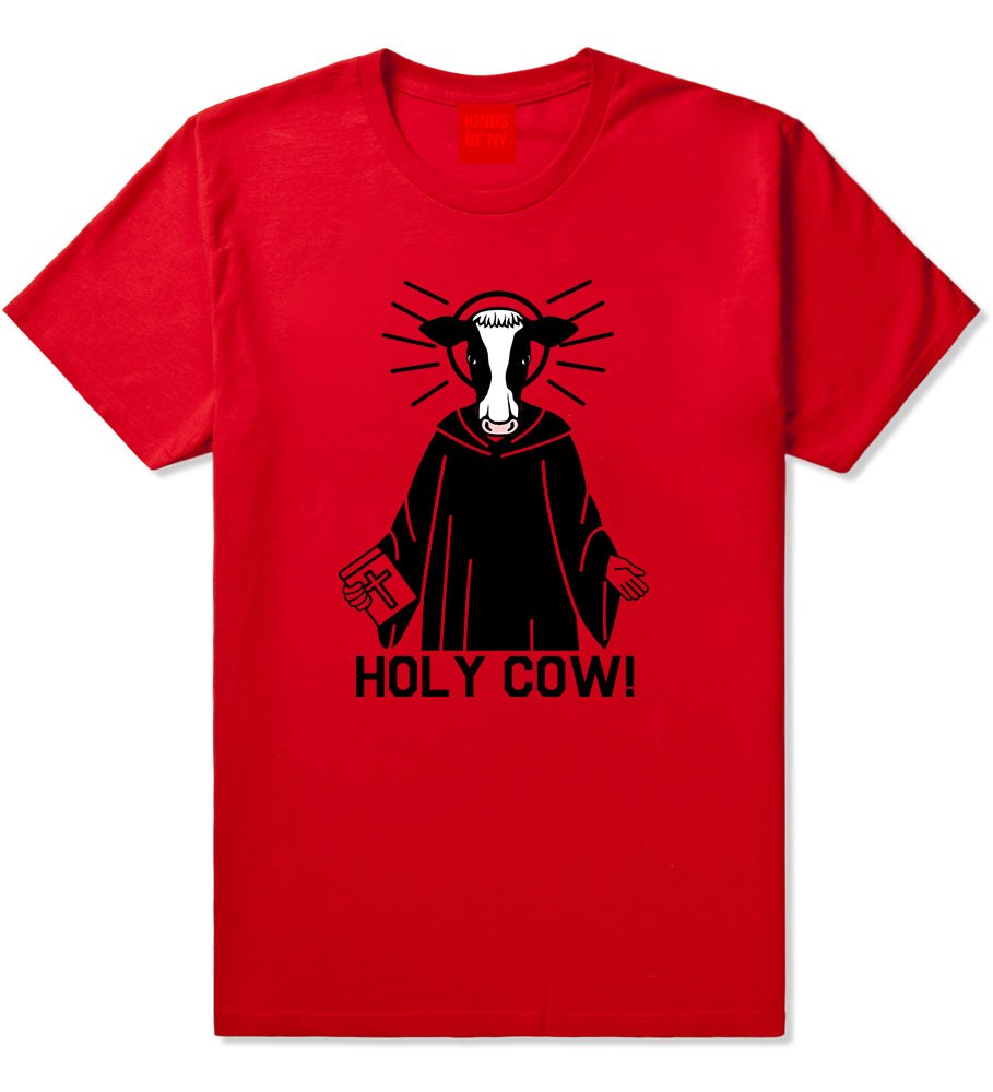 Holy Cow Funny Mens T Shirt Red