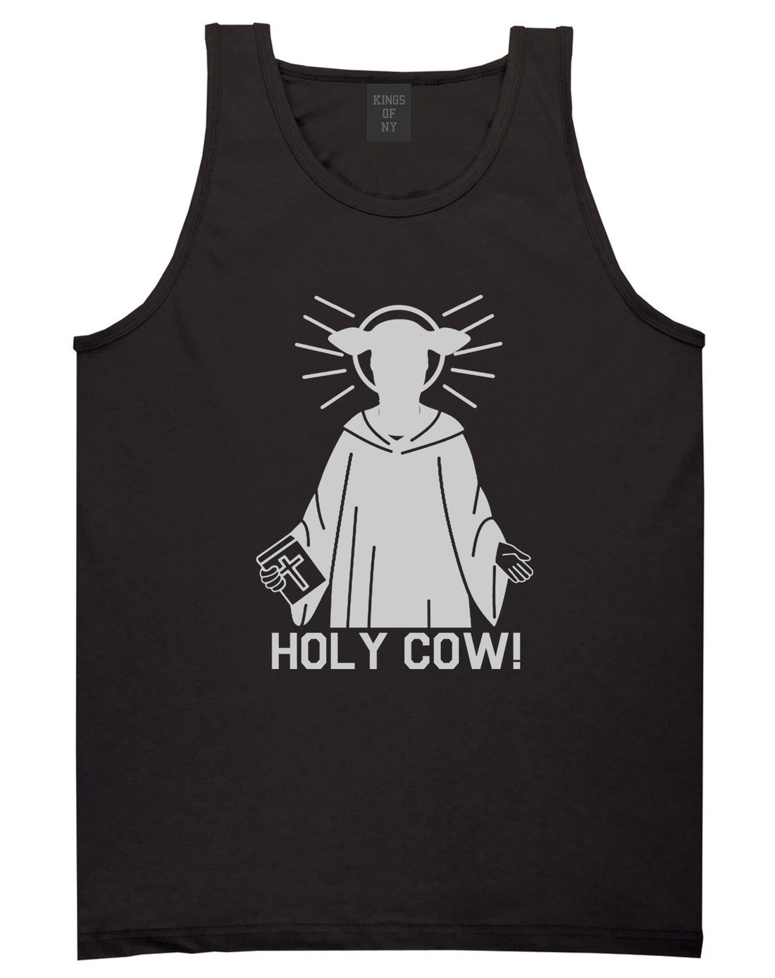 Holy Cow Funny Mens Tank Top Shirt Black