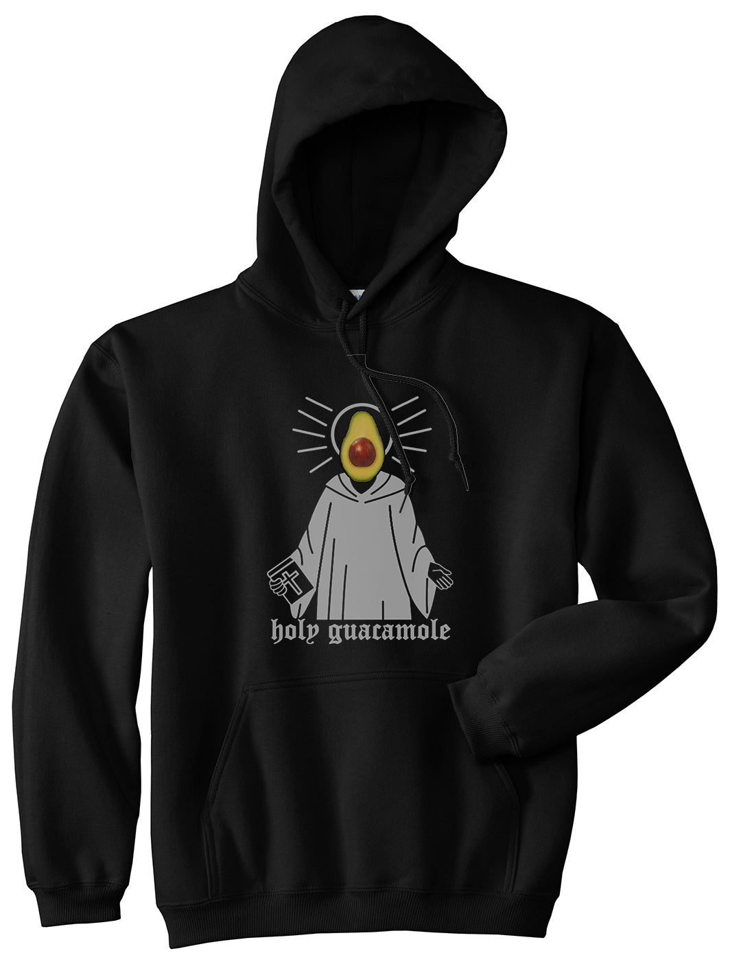 Holy Guacamole Funny Mens Pullover Hoodie Black