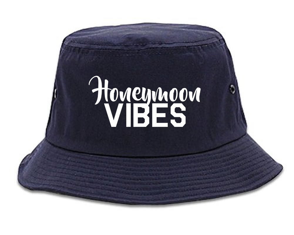 Honeymoon_Vibes_Wedding Navy Blue Bucket Hat