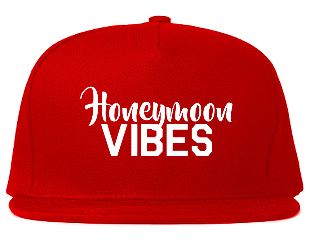 Honeymoon_Vibes_Wedding Red Snapback Hat