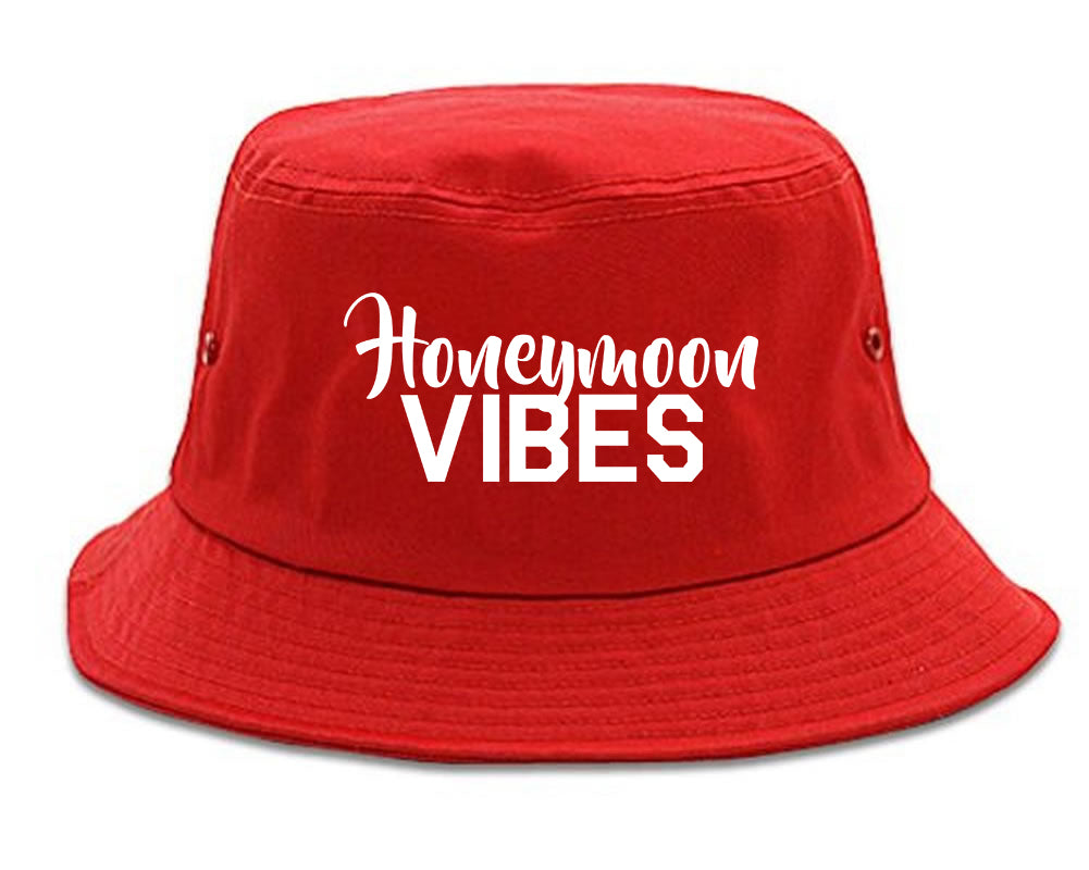Honeymoon_Vibes_Wedding Red Bucket Hat