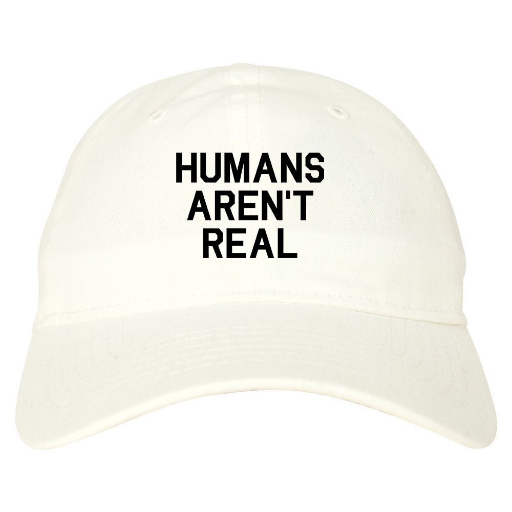 Humans Arent Real Tie Dye Hippie Rave Mens Dad Hat White