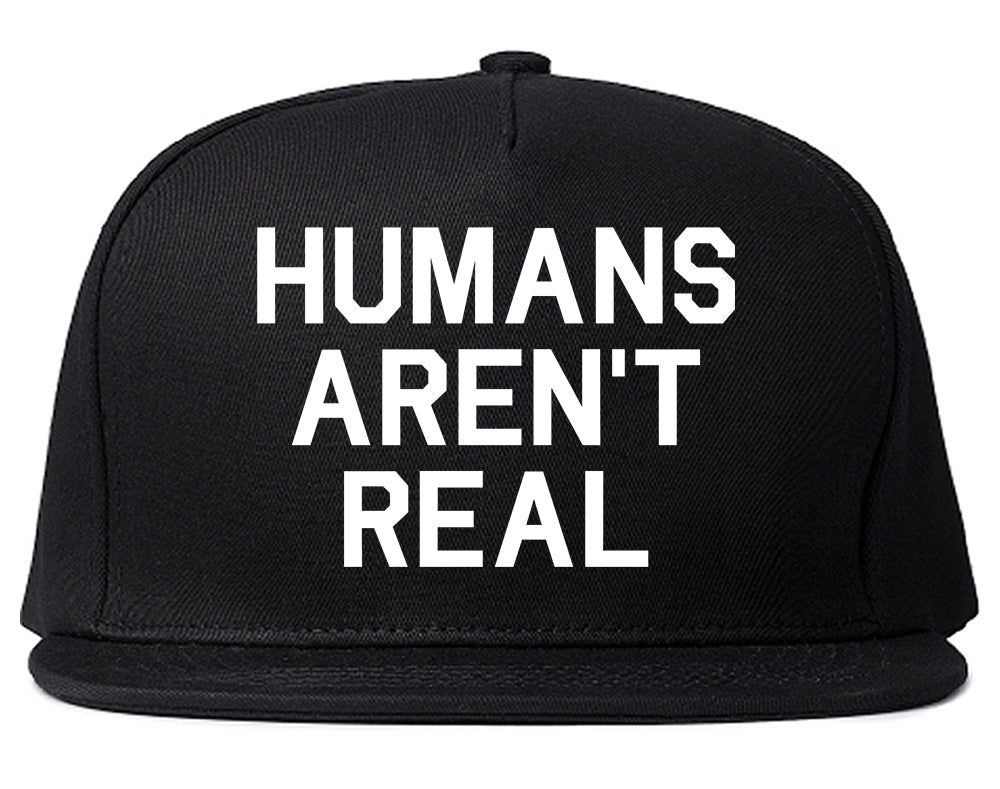 Humans Arent Real Tie Dye Hippie Rave Mens Snapback Hat Black