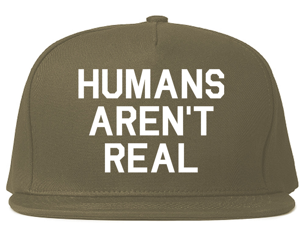 Humans Arent Real Tie Dye Hippie Rave Mens Snapback Hat Grey