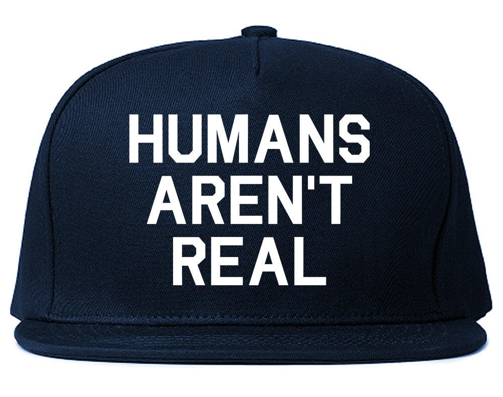 Humans Arent Real Tie Dye Hippie Rave Mens Snapback Hat Navy Blue