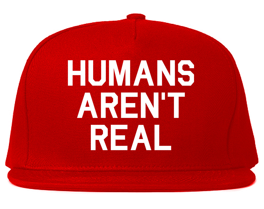 Humans Arent Real Tie Dye Hippie Rave Mens Snapback Hat Red