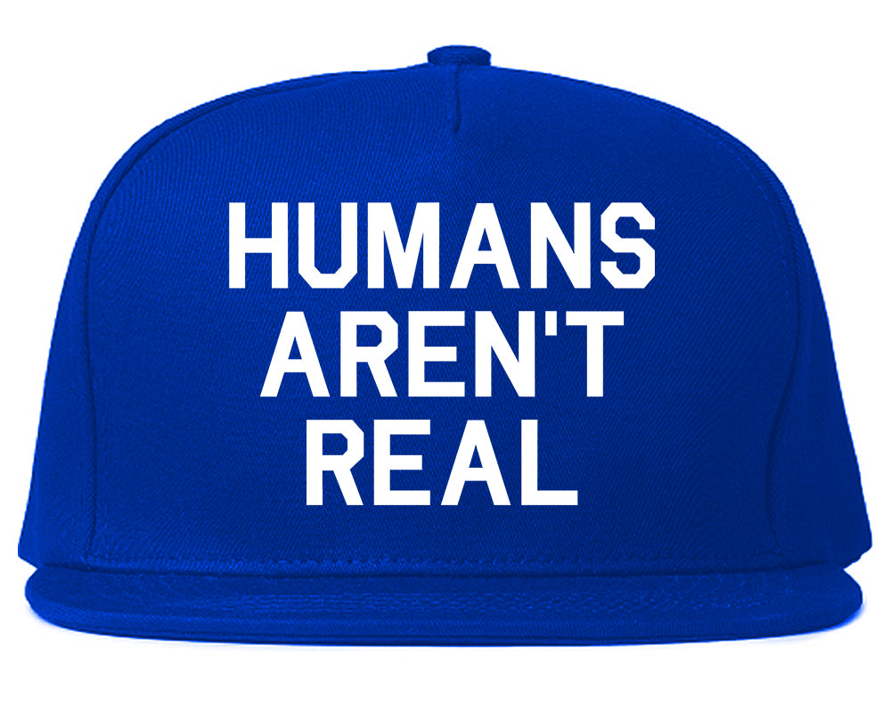 Humans Arent Real Tie Dye Hippie Rave Mens Snapback Hat Royal Blue