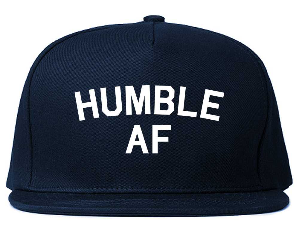 Humble AF Funny Mens Snapback Hat Navy Blue