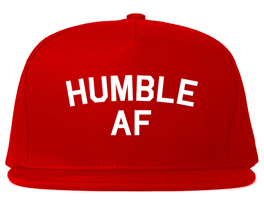 Humble AF Funny Mens Snapback Hat Red