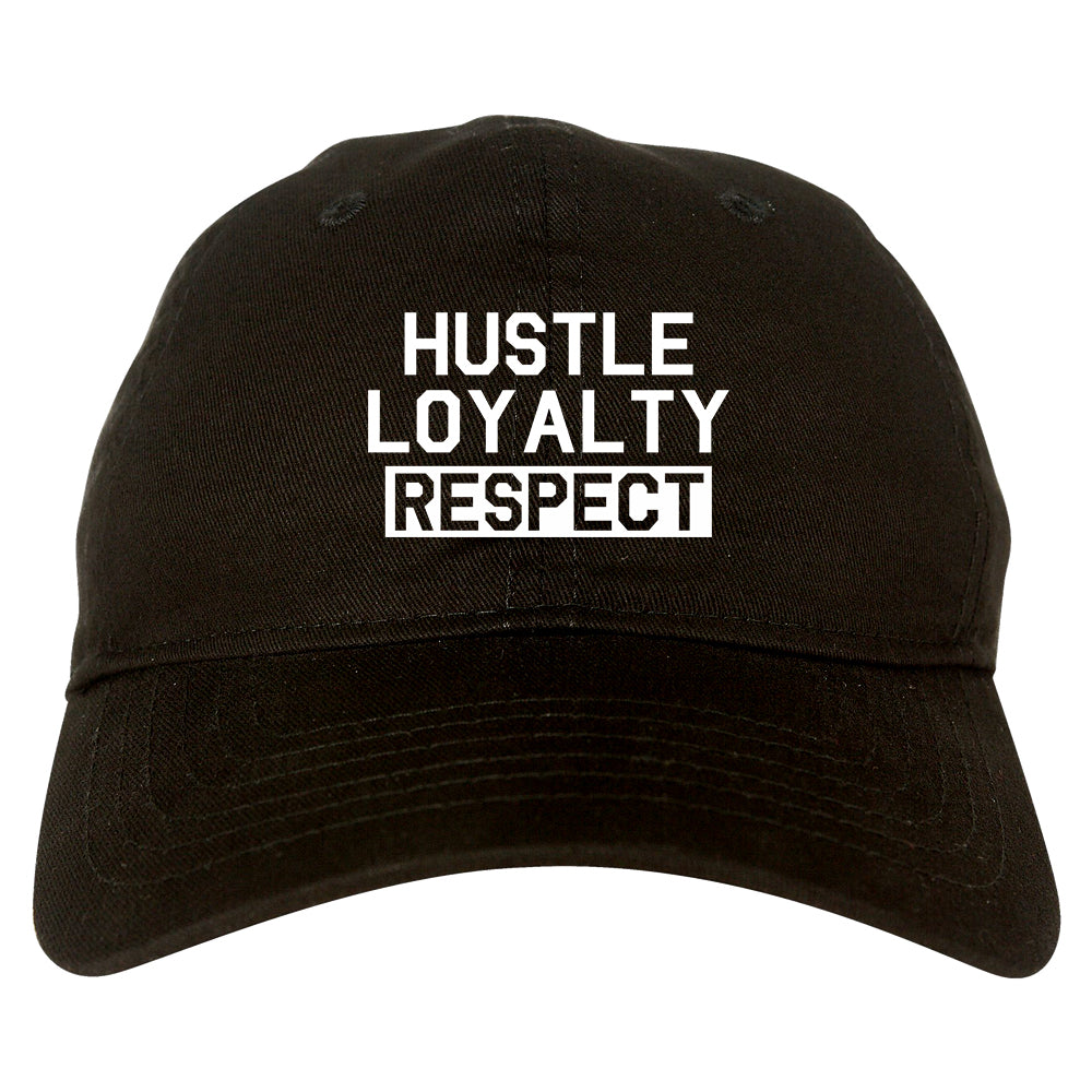 Hustle Loyalty Respect Mens Dad Hat Baseball Cap Black