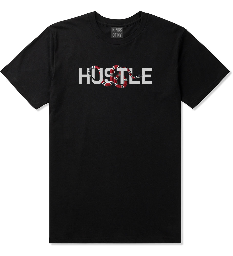 Hustle Snake Mens T-Shirt Black by Kings Of NY