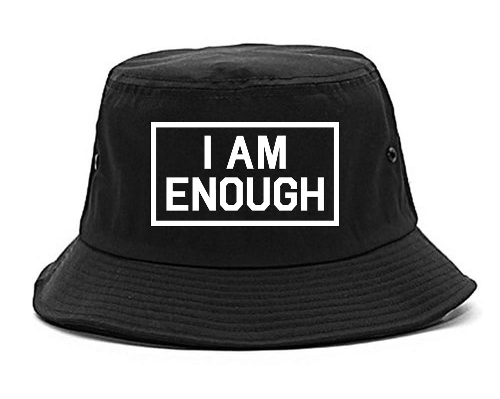 I Am Enough Inspirational Mens Snapback Hat Black