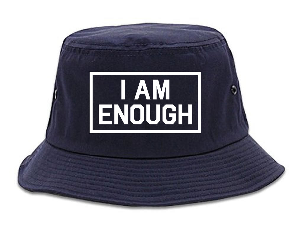 I Am Enough Inspirational Mens Snapback Hat Navy Blue