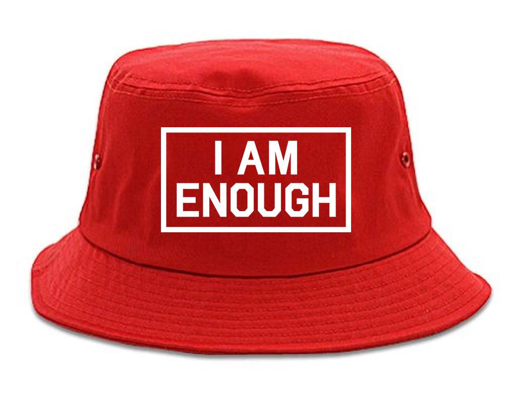 I Am Enough Inspirational Mens Snapback Hat Red