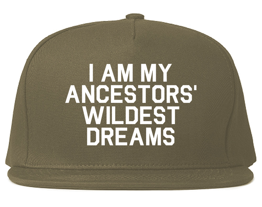 I Am My Ancestors Wildest Dreams Mens Snapback Hat Grey