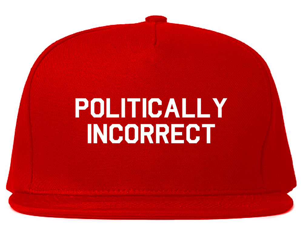 I Am Politically Incorrect American Mens Snapback Hat Red