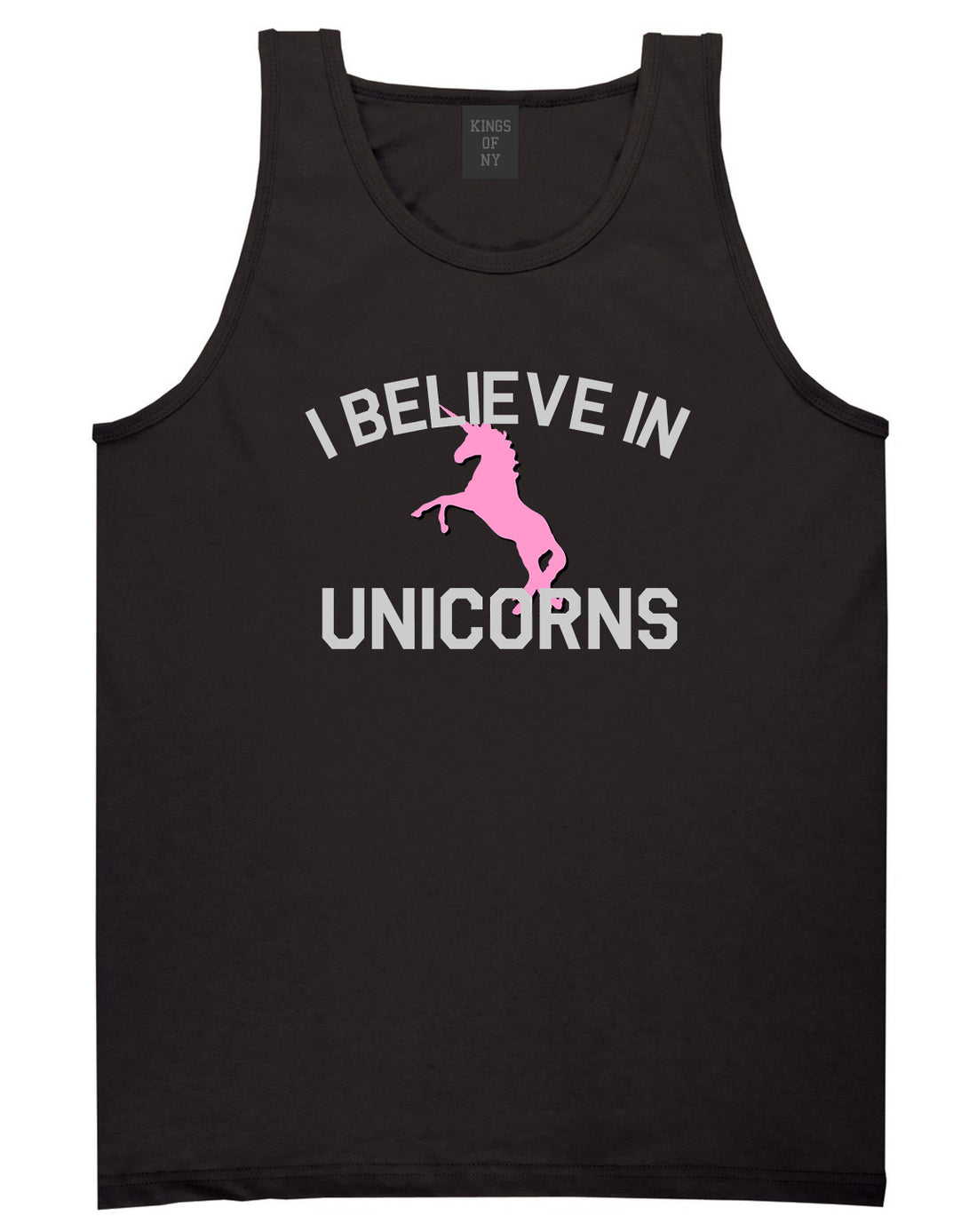 I Believe In Unicorns Mens Tank Top Shirt Black