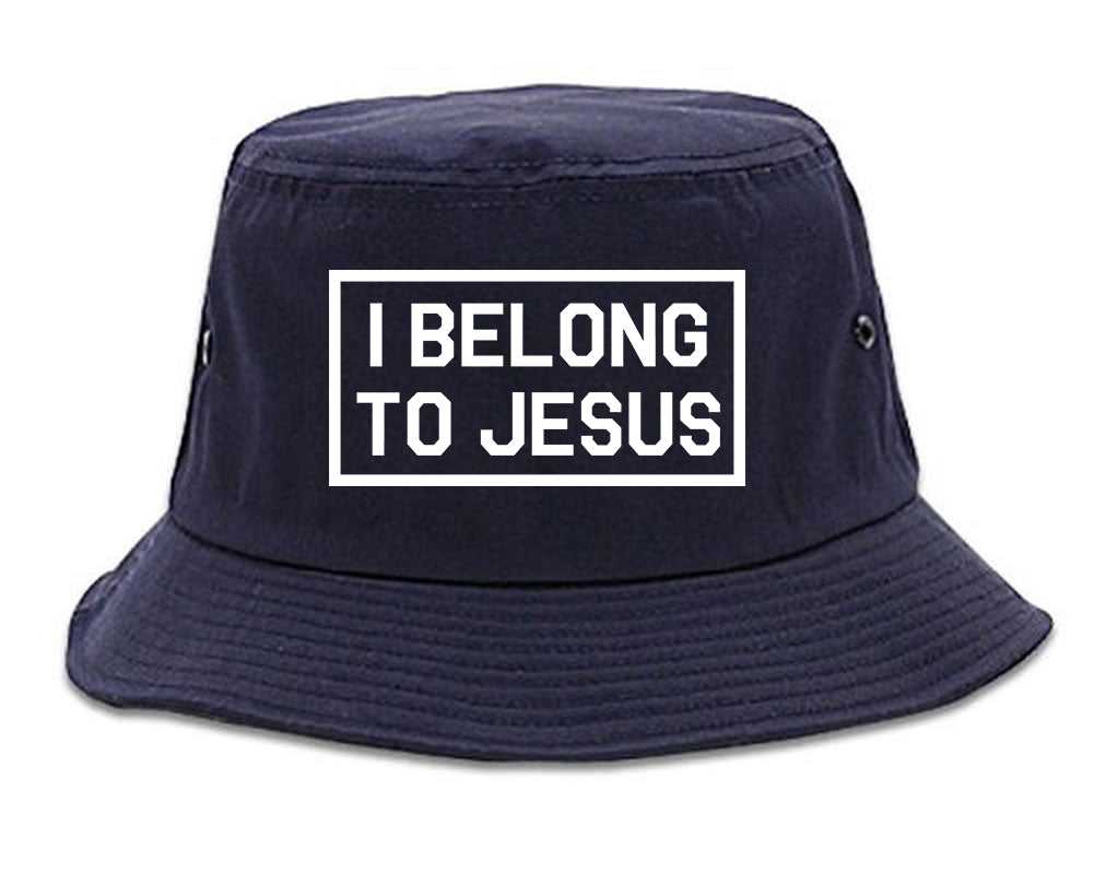 I Belong To Jesus Mens Snapback Hat Navy Blue