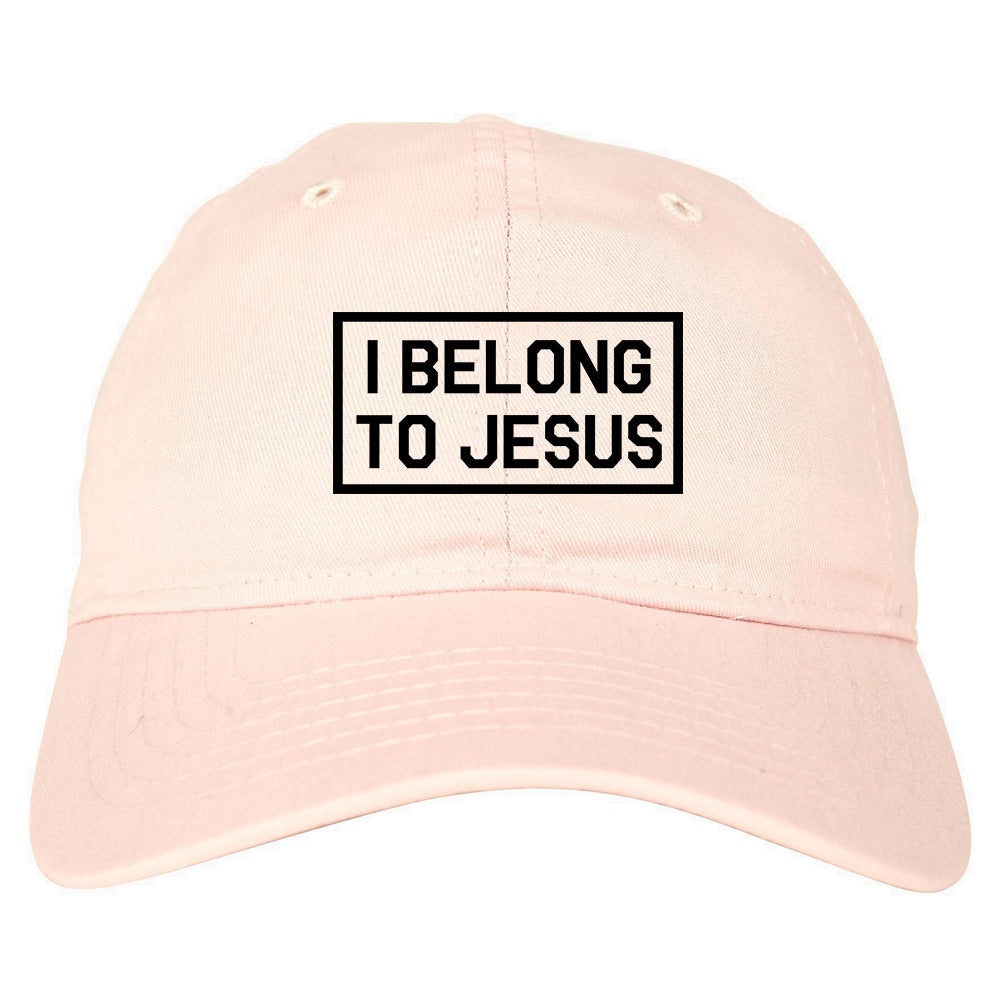 I Belong To Jesus Mens Dad Hat Baseball Cap Pink