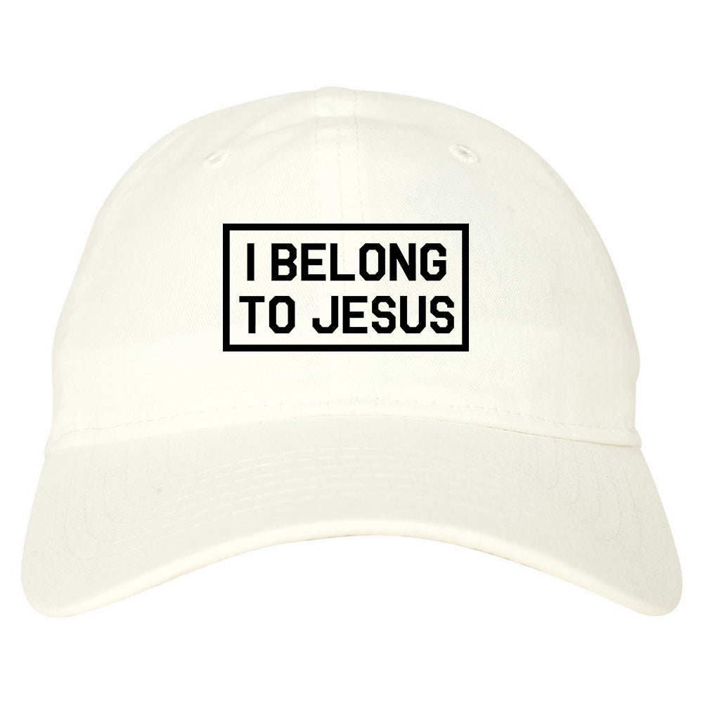 I Belong To Jesus Mens Dad Hat Baseball Cap White