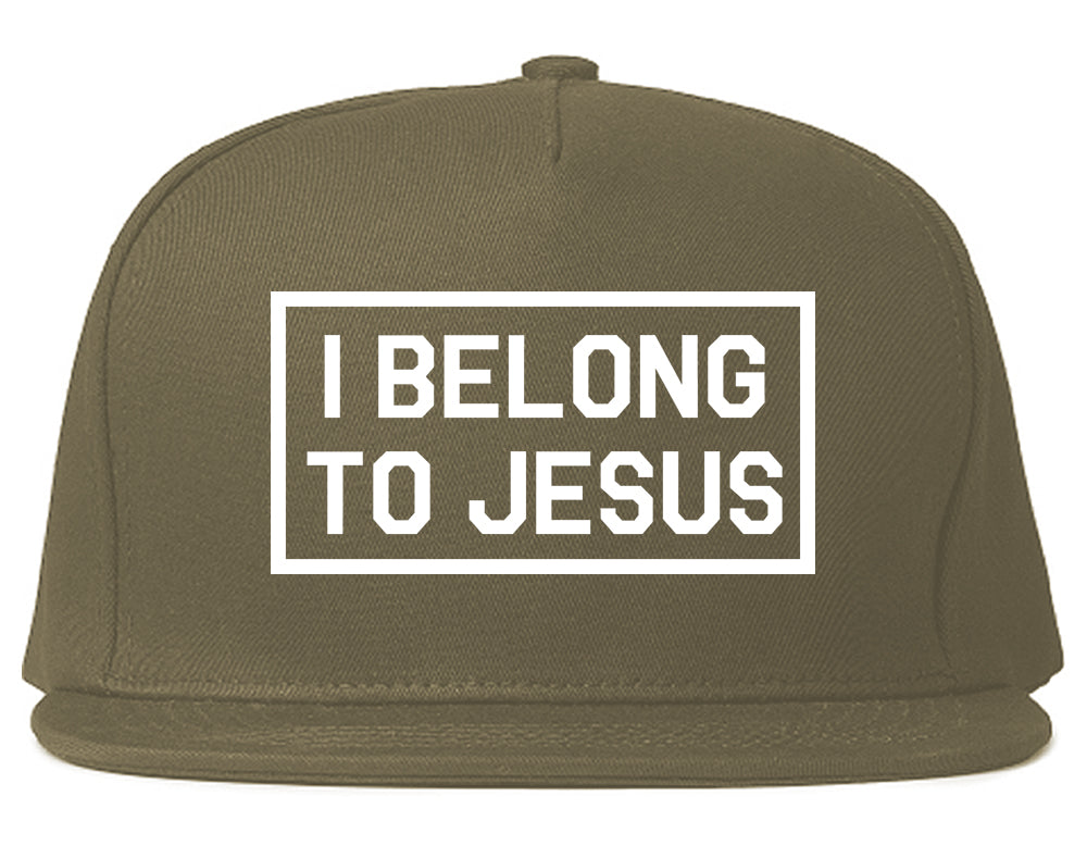 I Belong To Jesus Mens Snapback Hat Grey