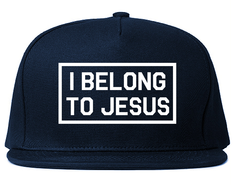 I Belong To Jesus Mens Snapback Hat Navy Blue