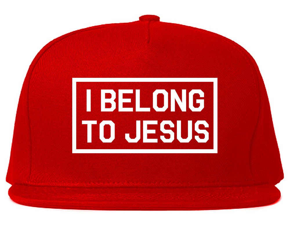 I Belong To Jesus Mens Snapback Hat Red