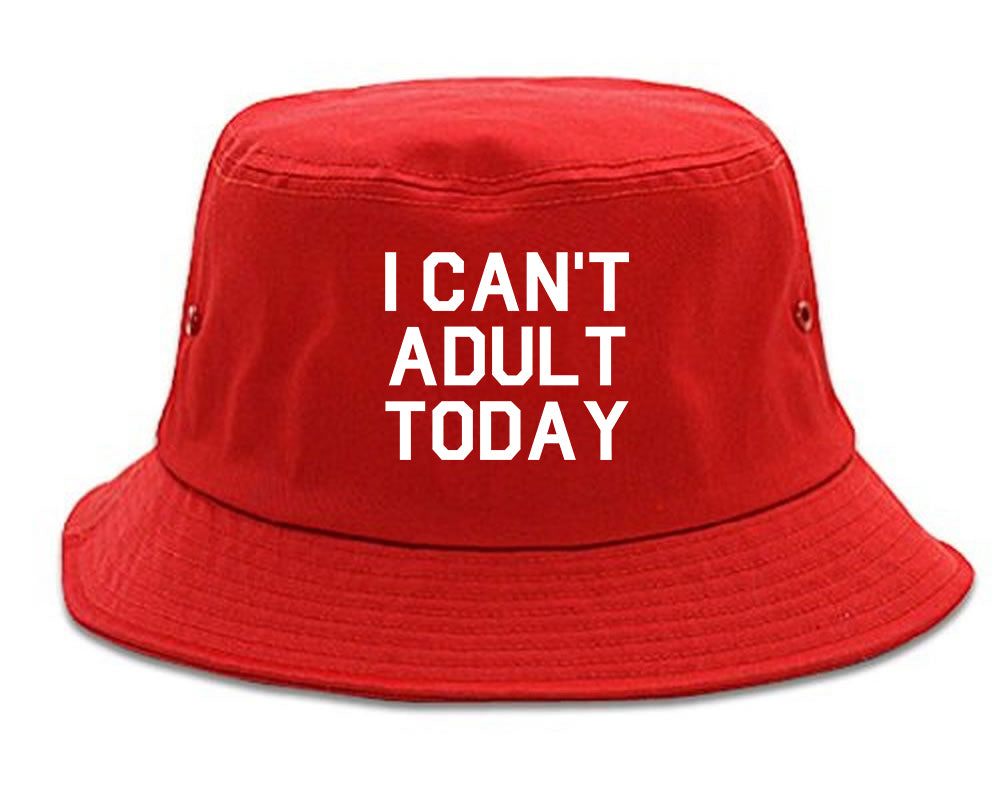 I Cant Adult Today Mens Snapback Hat Red