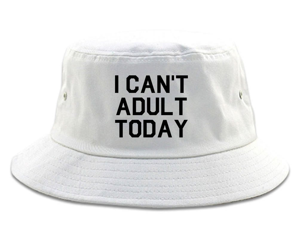 I Cant Adult Today Mens Snapback Hat White