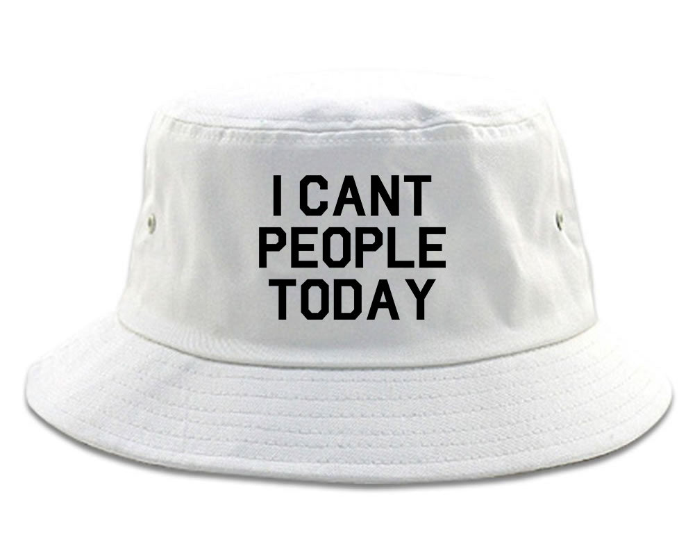I Cant People Today Funny Mens Snapback Hat White