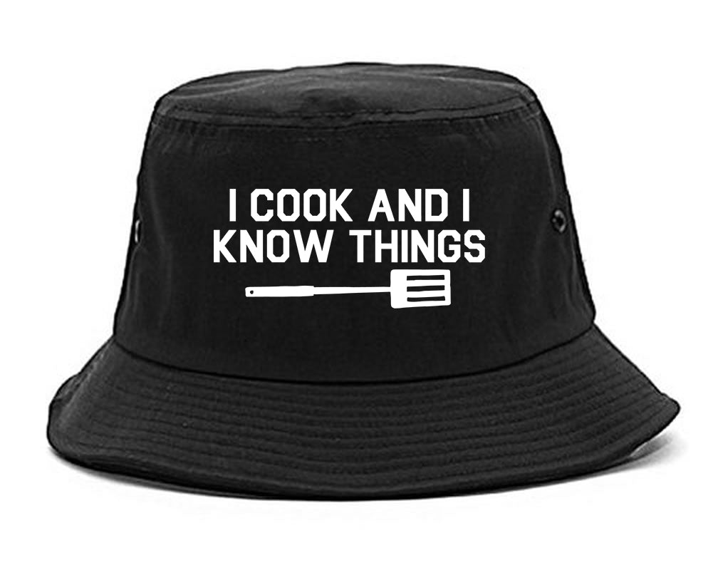 I Cook And I Know Things Chef Mens Snapback Hat Black