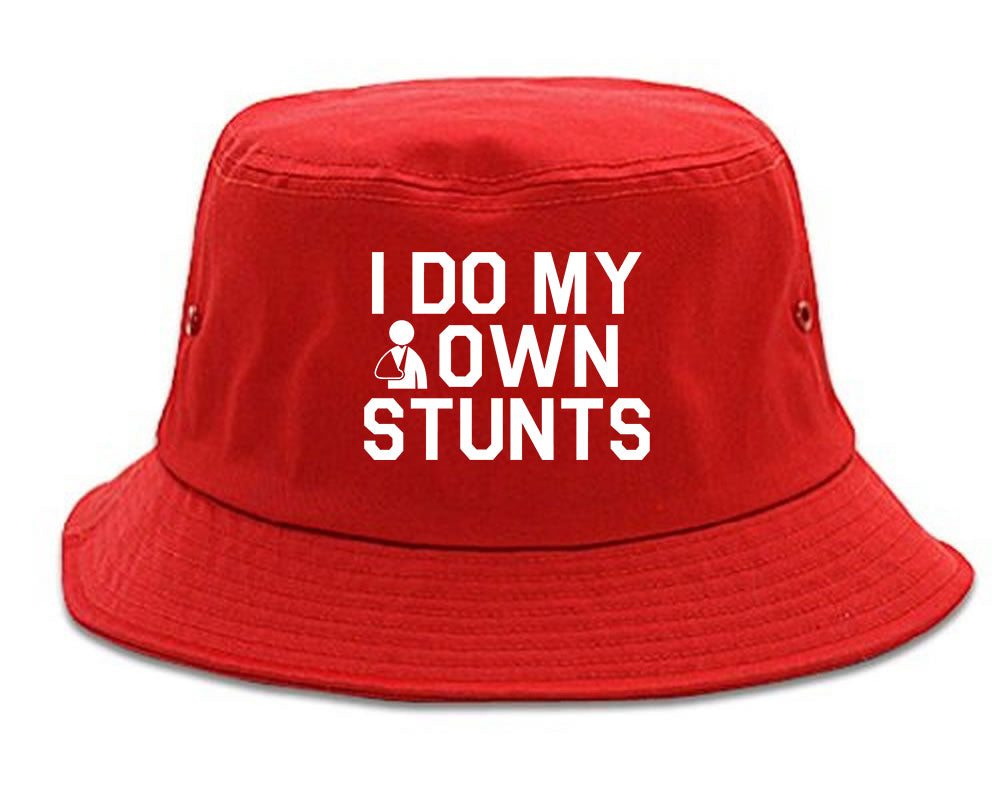 I Do My Own Stunts Broken Arm Mens Snapback Hat Red