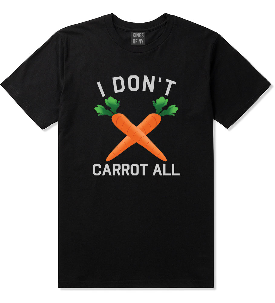 I Dont Carrot All Vegan Mens T Shirt Black