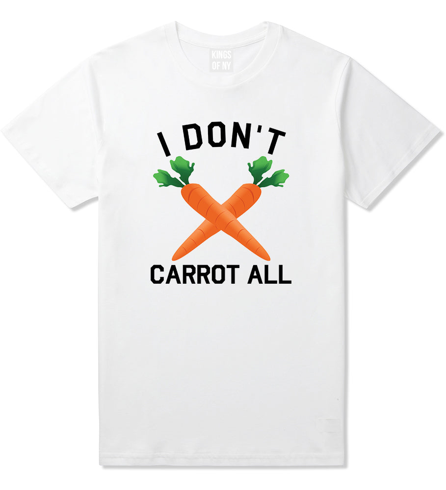 I Dont Carrot All Vegan Mens T Shirt White