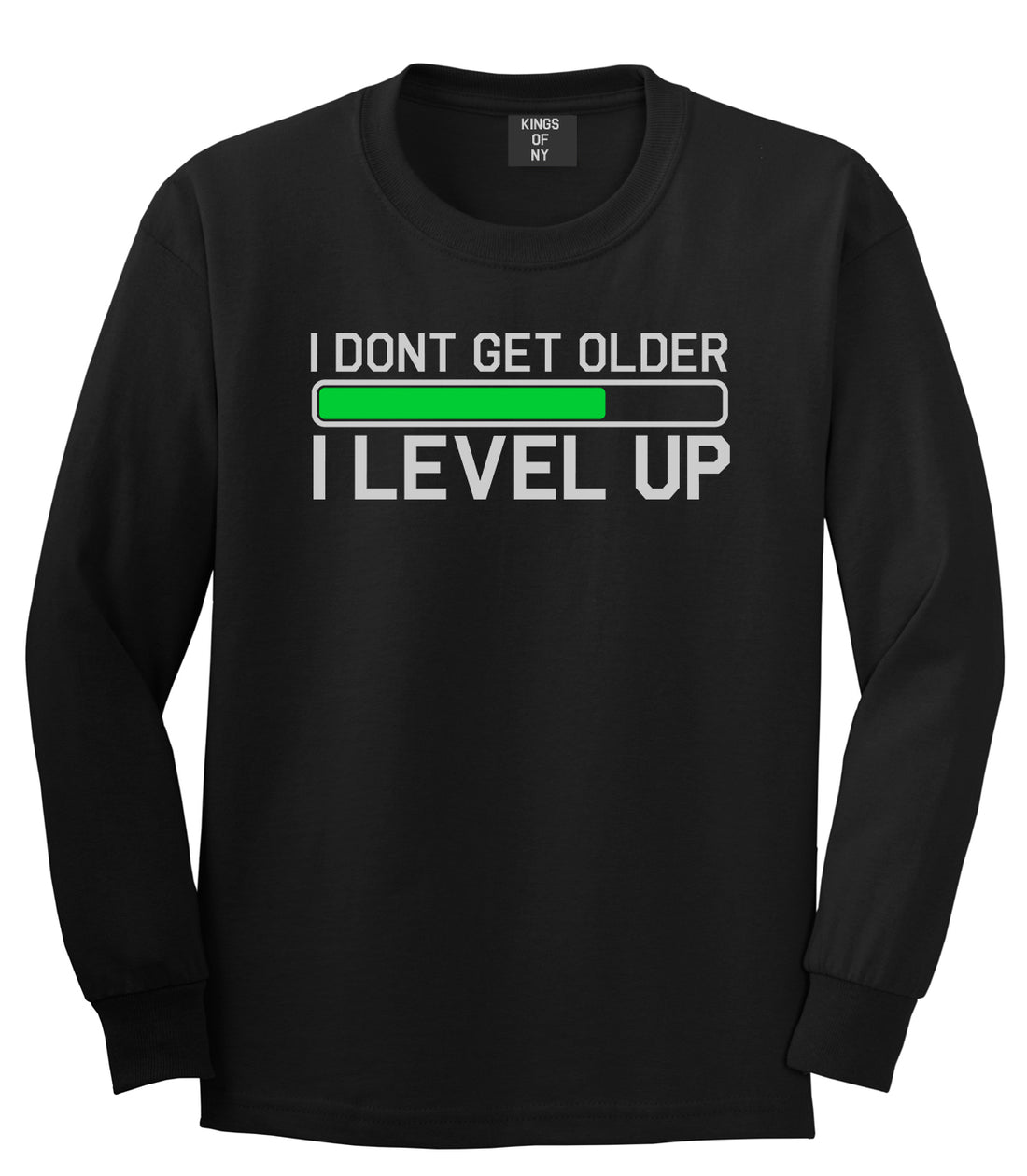 I Dont Get Older I Level Up Funny Birthday Mens Long Sleeve T-Shirt Black