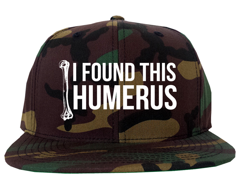 I Found This Humerus Funny Dad Joke Mens Snapback Hat Army Camo