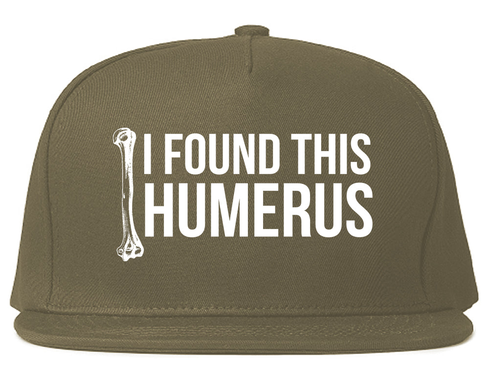 I Found This Humerus Funny Dad Joke Mens Snapback Hat Grey