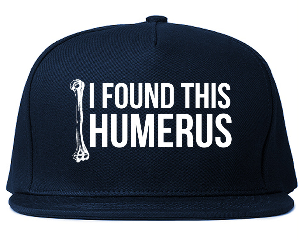 I Found This Humerus Funny Dad Joke Mens Snapback Hat Navy Blue