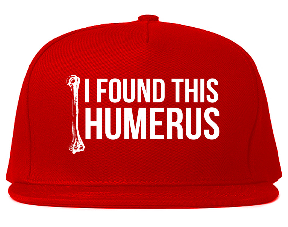 I Found This Humerus Funny Dad Joke Mens Snapback Hat Red