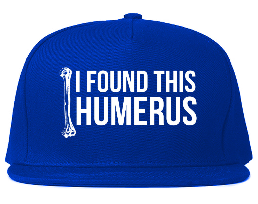 I Found This Humerus Funny Dad Joke Mens Snapback Hat Royal Blue