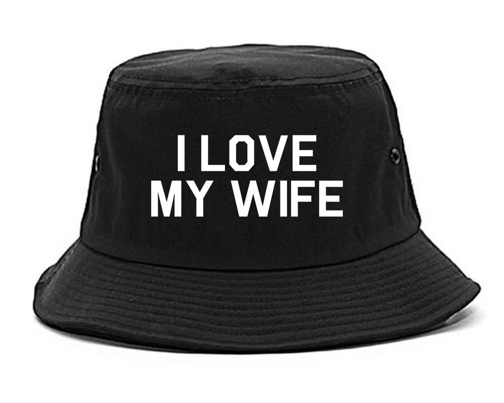 I Love My Wife Gift Mens Snapback Hat Black