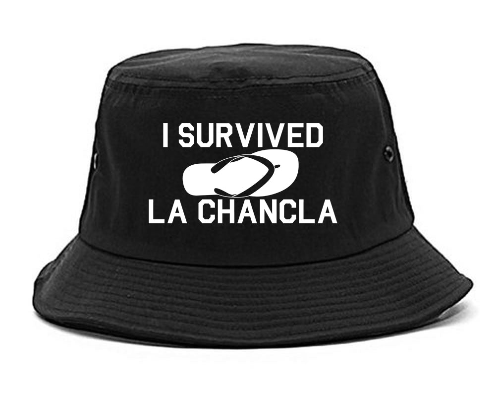 I Survived The Chancla Funny Spanish Mens Snapback Hat Black